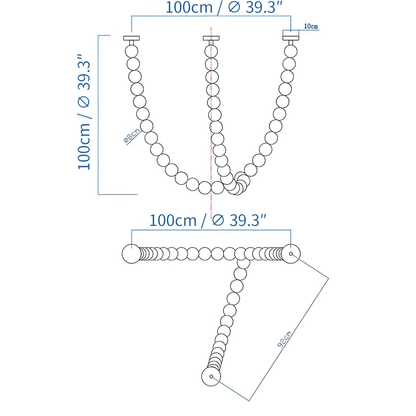 Halti Acrylic Chandelier Necklace - Elegant Design, Lightweight & Dura