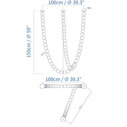 Halti Acrylic Chandelier Necklace - Elegant Design, Lightweight & Dura