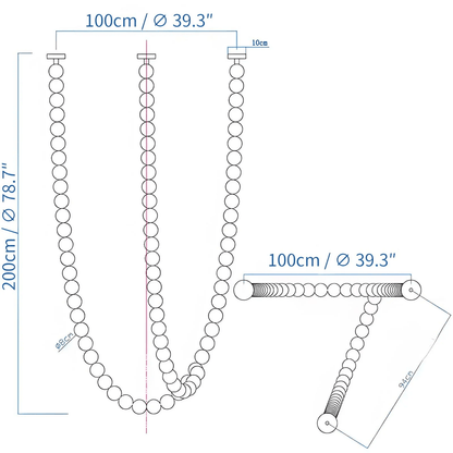 Halti Acrylic Chandelier Necklace - Elegant Design, Lightweight & Dura