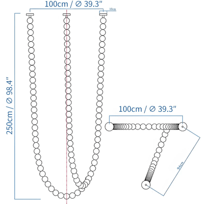 Halti Acrylic Chandelier Necklace - Elegant Design, Lightweight & Dura
