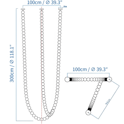 Halti Acrylic Chandelier Necklace - Elegant Design, Lightweight & Dura