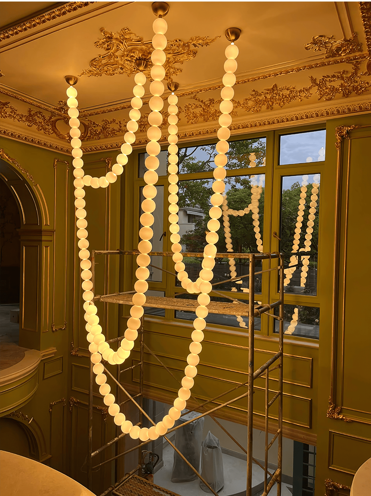 Halti Acrylic Chandelier Necklace - Elegant Design, Lightweight & Dura