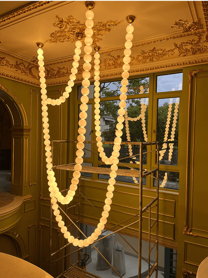 Halti Acrylic Chandelier Necklace - Elegant Design, Lightweight & Dura