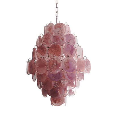 Elegant Rosa Glass Chandelier - Dimmable LED, Modern Design