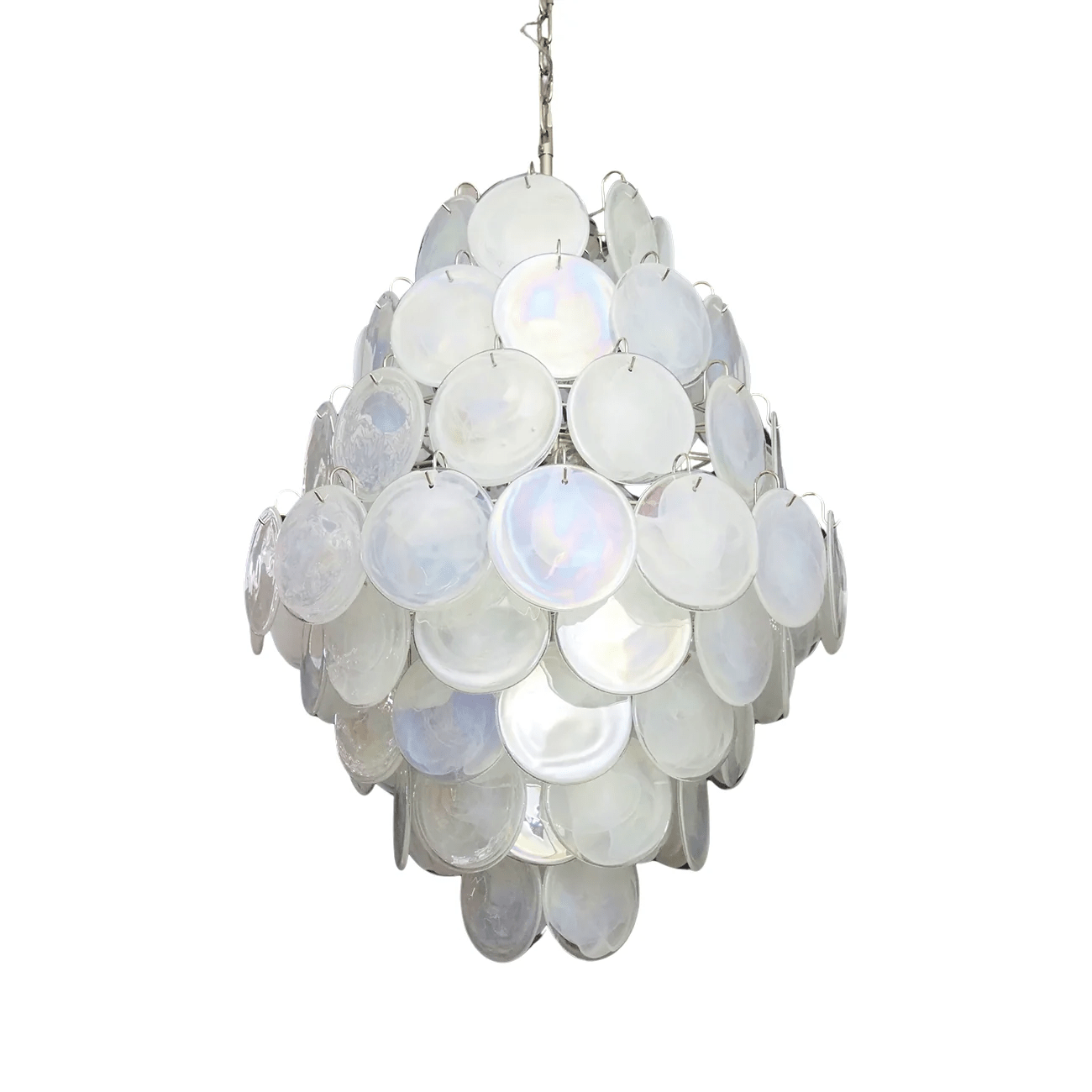 Elegant Rosa Glass Chandelier - Dimmable LED, Modern Design