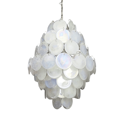 Elegant Rosa Glass Chandelier - Dimmable LED, Modern Design