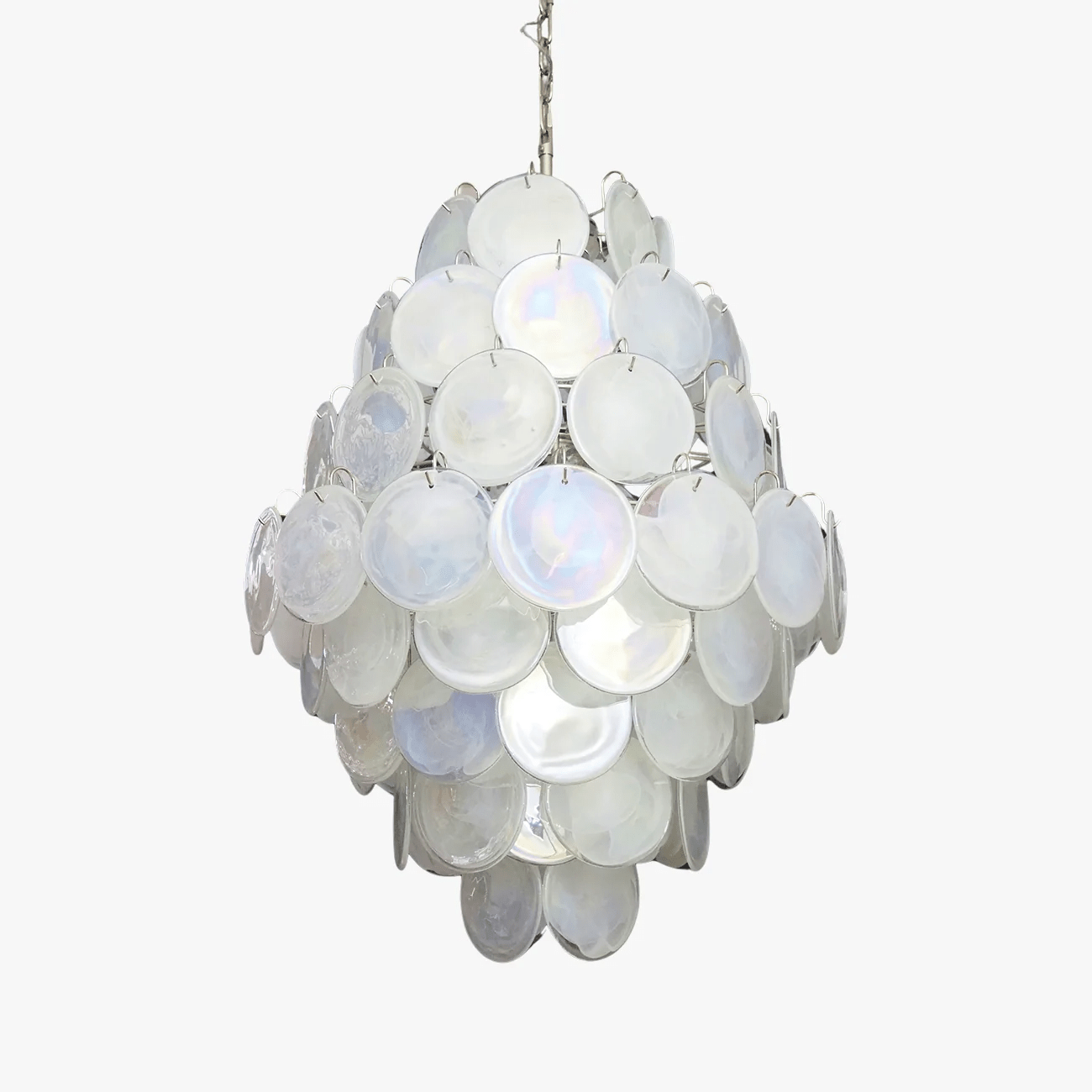 Elegant Rosa Glass Chandelier - Dimmable LED, Modern Design