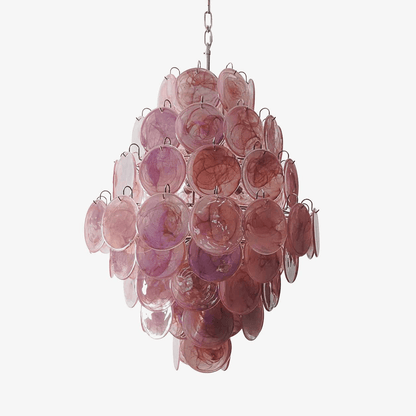 Elegant Rosa Glass Chandelier - Dimmable LED, Modern Design
