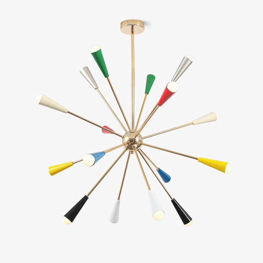 Modern Firework Pop Chandelier - Adjustable Lighting & Unique Design