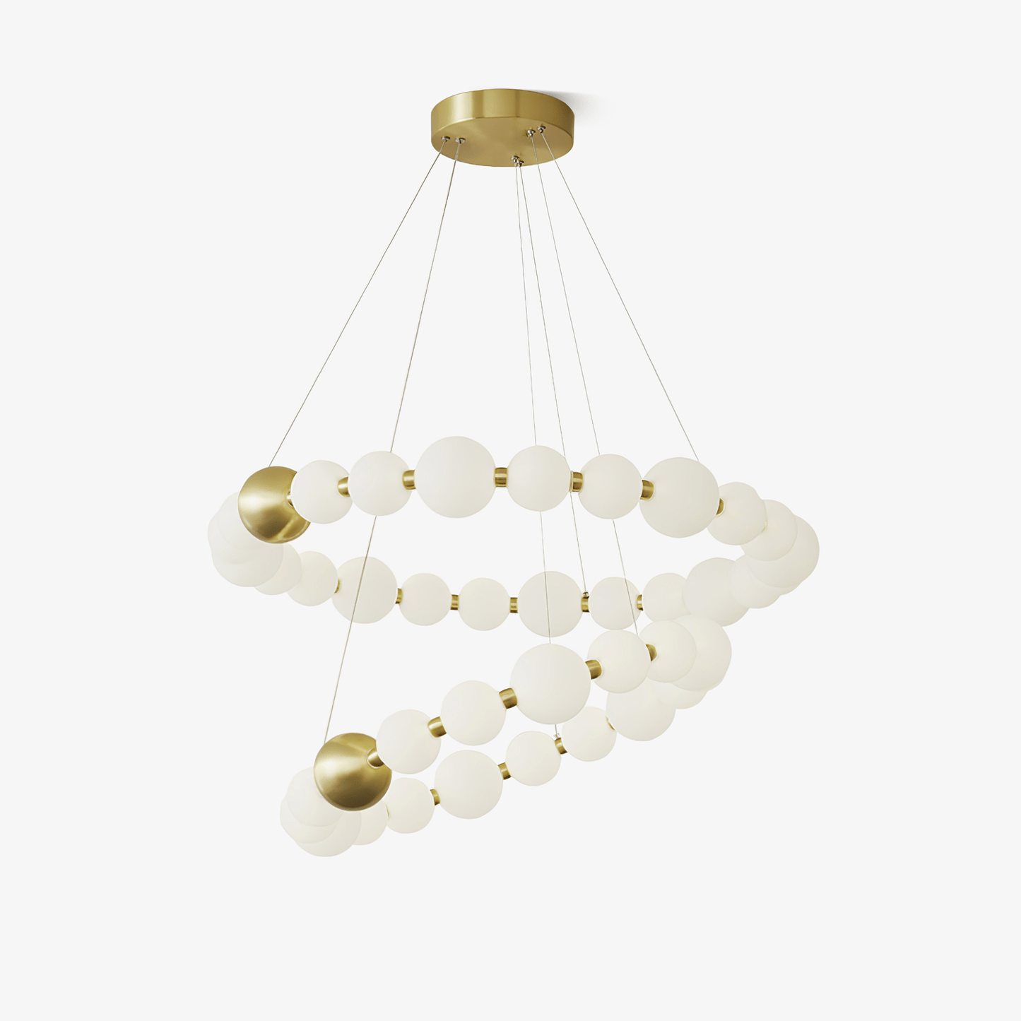 Elegant Acrylic Pearls Chandelier - Modern Design, Adjustable Height