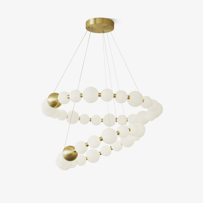 Elegant Acrylic Pearls Chandelier - Modern Design, Adjustable Height