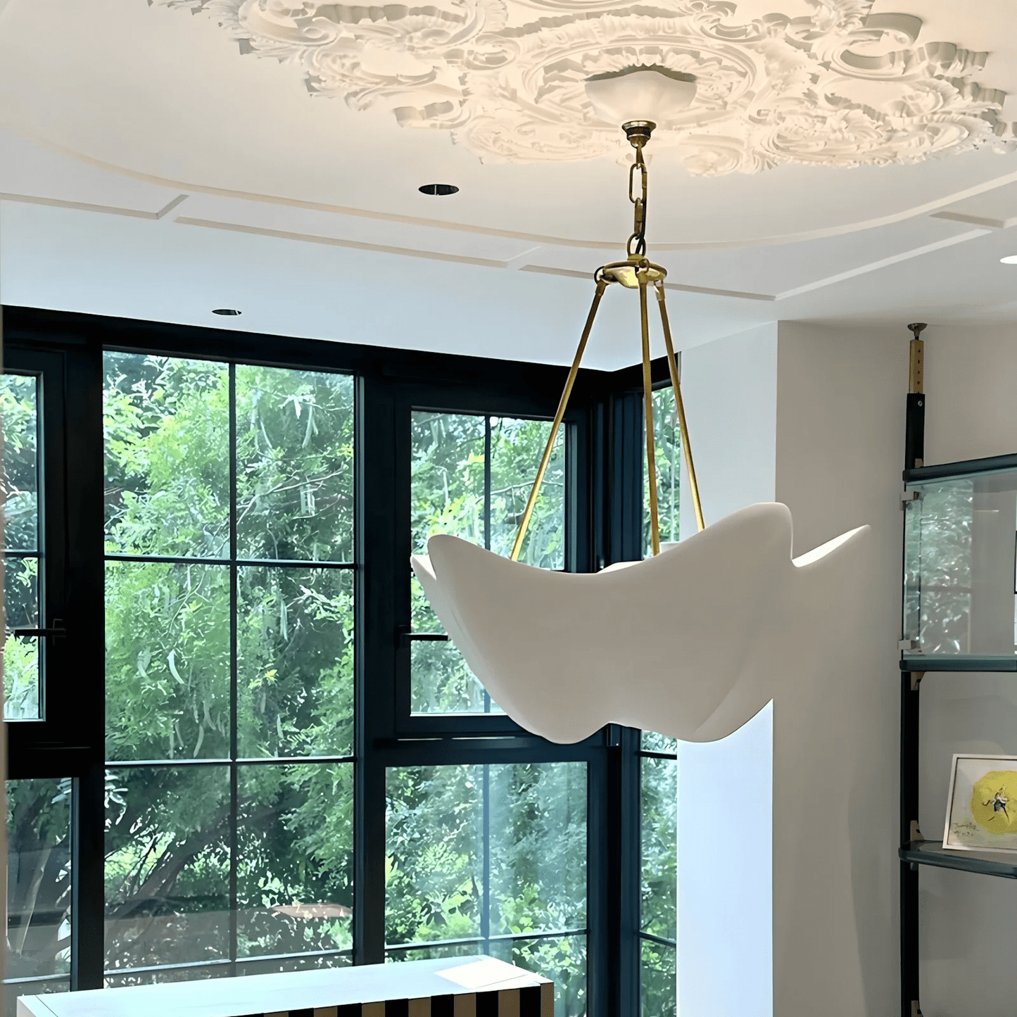 Luvonea Plaster Chandelier - Elegant Design with Adjustable Height & L