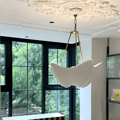 Luvonea Plaster Chandelier - Elegant Design with Adjustable Height & L