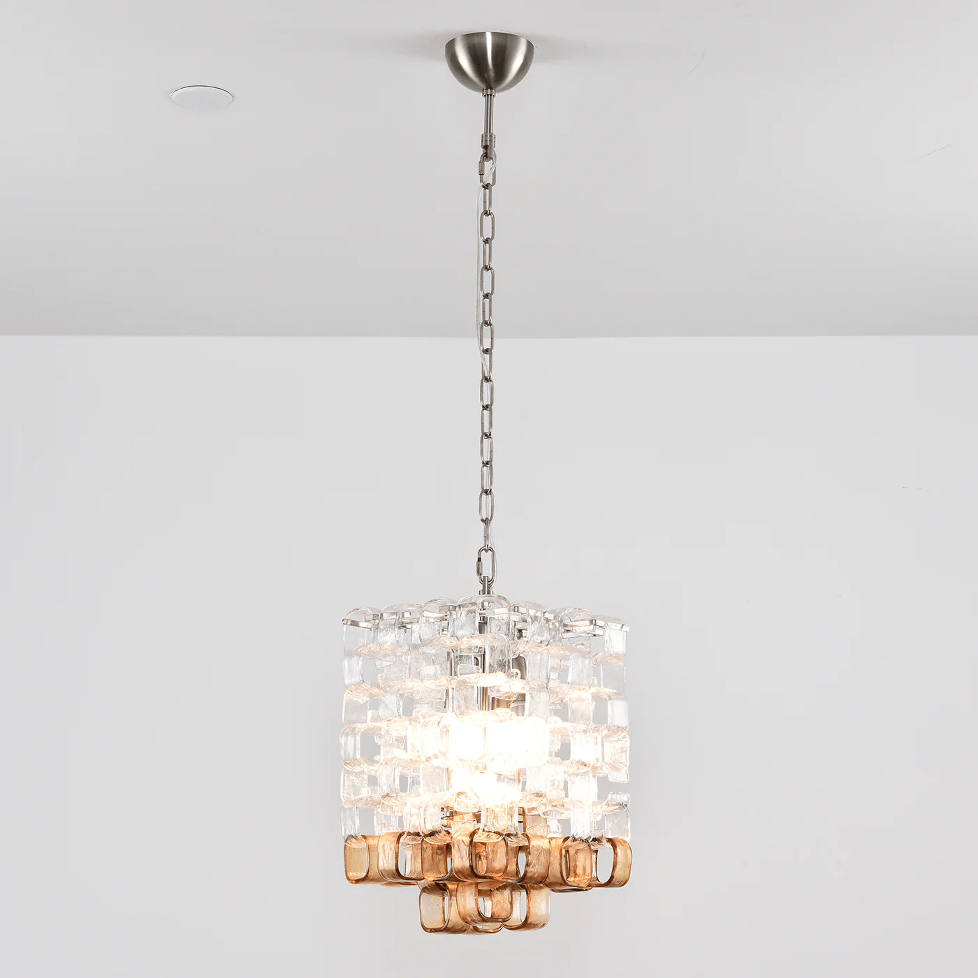 Poliarte Interlocking Glass Chandelier - Elegant Design, Adjustable He
