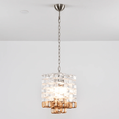 Poliarte Interlocking Glass Chandelier - Elegant Design, Adjustable He