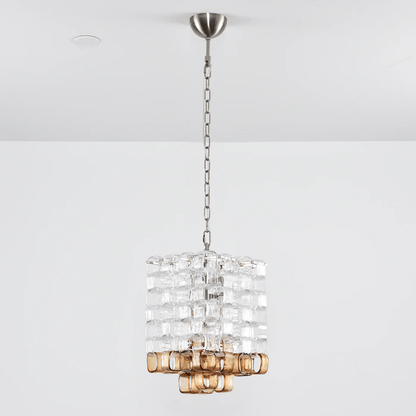 Poliarte Interlocking Glass Chandelier - Elegant Design, Adjustable He