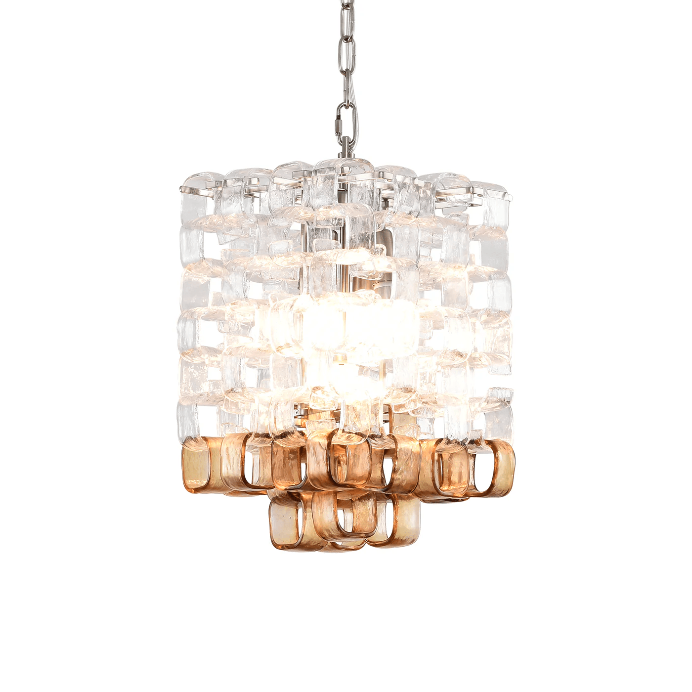 Poliarte Interlocking Glass Chandelier - Elegant Design, Adjustable He