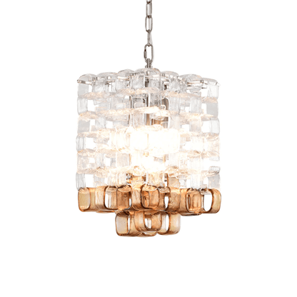 Poliarte Interlocking Glass Chandelier - Elegant Design, Adjustable He