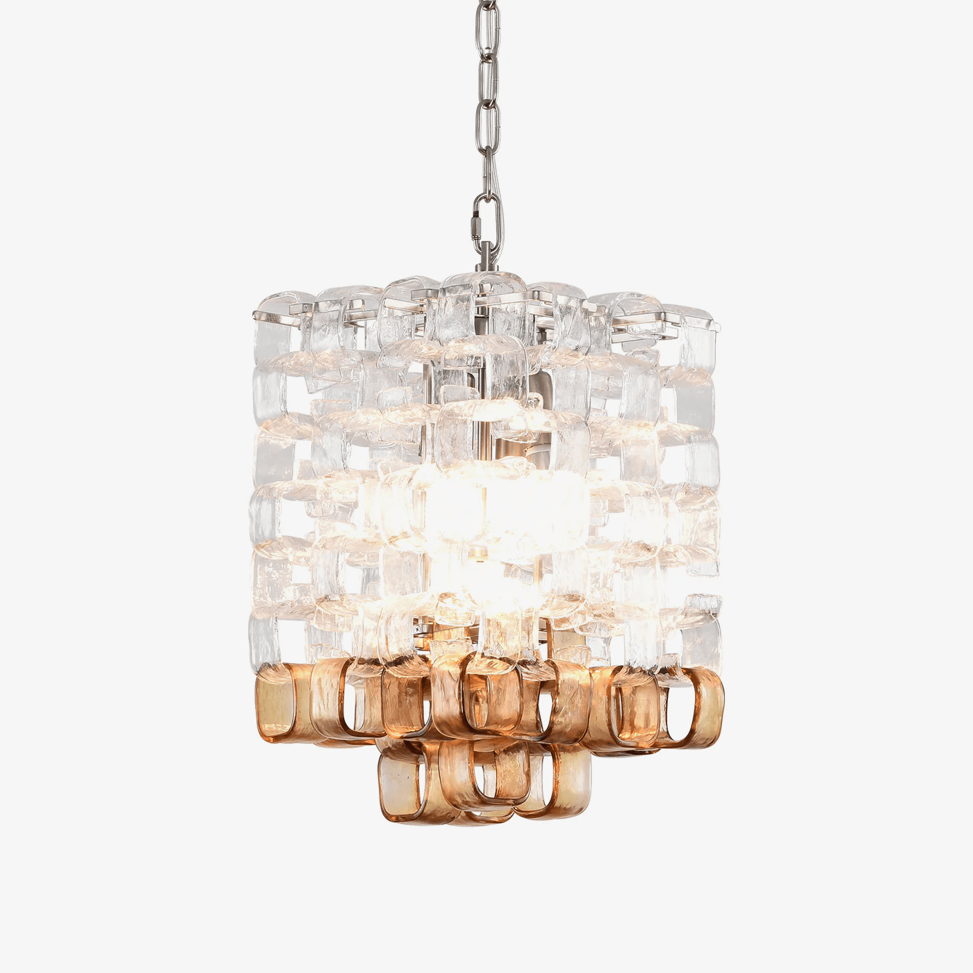 Poliarte Interlocking Glass Chandelier - Elegant Design, Adjustable He