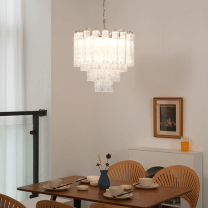 Vetrina Glass Chandelier - Elegant Design with Adjustable Height & LED