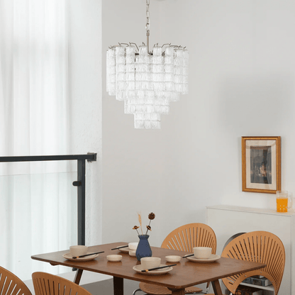 Vetrina Glass Chandelier - Elegant Design with Adjustable Height & LED