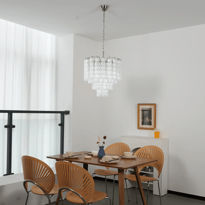 Vetrina Glass Chandelier - Elegant Design with Adjustable Height & LED