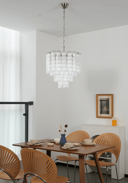 Vetrina Glass Chandelier - Elegant Design with Adjustable Height & LED