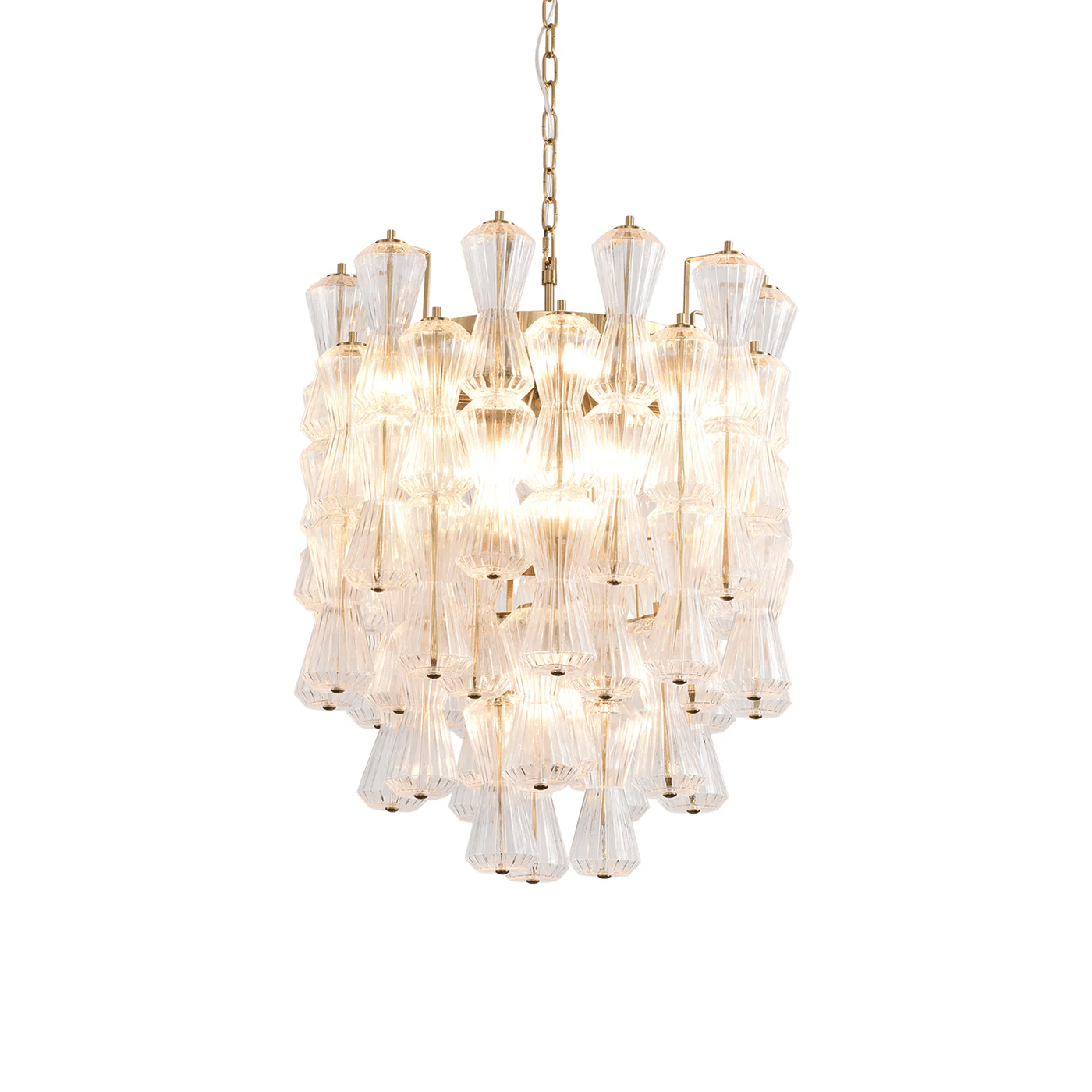 Florenzia Crystal Glass Chandelier - Elegant Design with Adjustable He