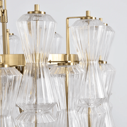 Florenzia Crystal Glass Chandelier - Elegant Design with Adjustable He
