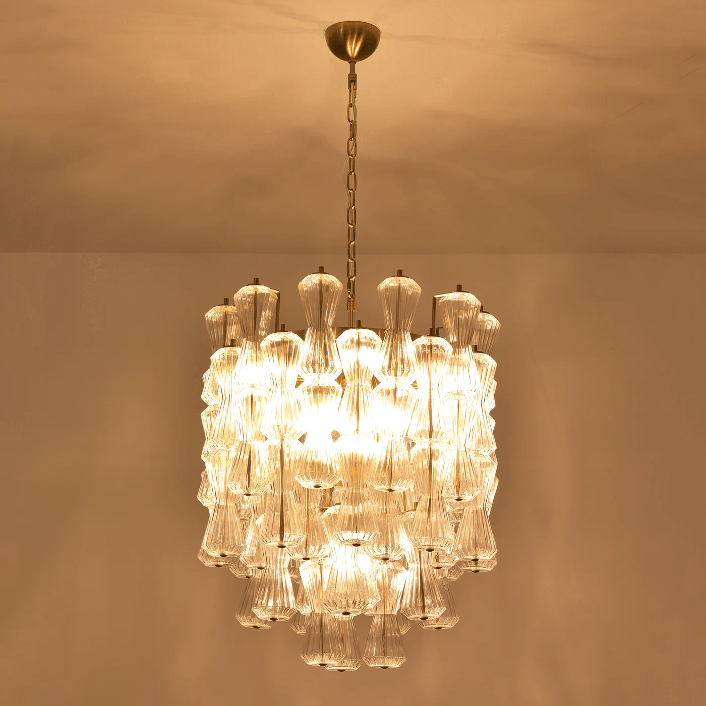 Florenzia Crystal Glass Chandelier - Elegant Design with Adjustable He