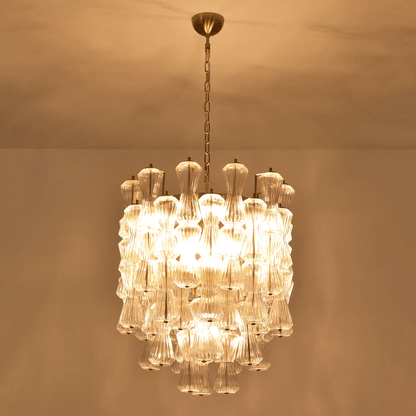Florenzia Crystal Glass Chandelier - Elegant Design with Adjustable He