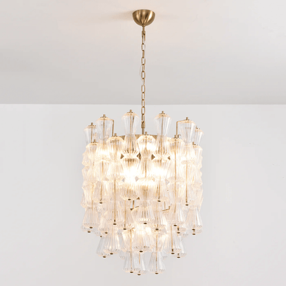 Florenzia Crystal Glass Chandelier - Elegant Design with Adjustable He