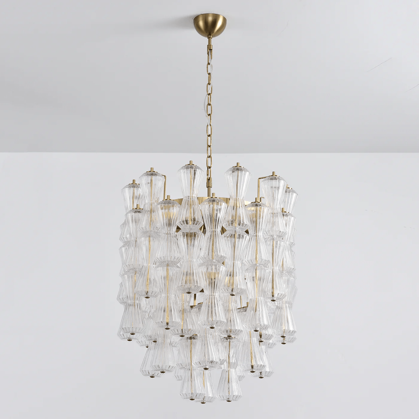 Florenzia Crystal Glass Chandelier - Elegant Design with Adjustable He
