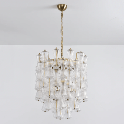 Florenzia Crystal Glass Chandelier - Elegant Design with Adjustable He