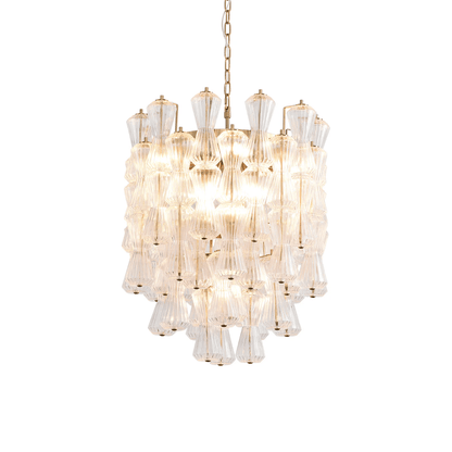Florenzia Crystal Glass Chandelier - Elegant Design with Adjustable He