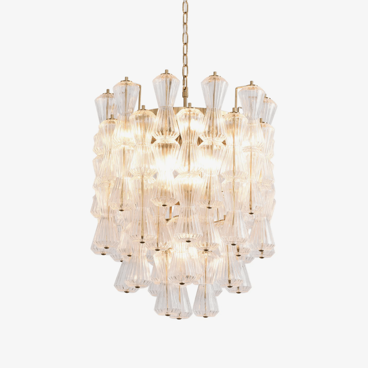 Florenzia Crystal Glass Chandelier - Elegant Design with Adjustable He