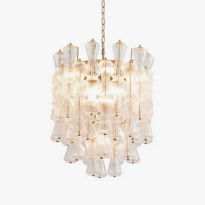 Florenzia Crystal Glass Chandelier - Elegant Design with Adjustable He