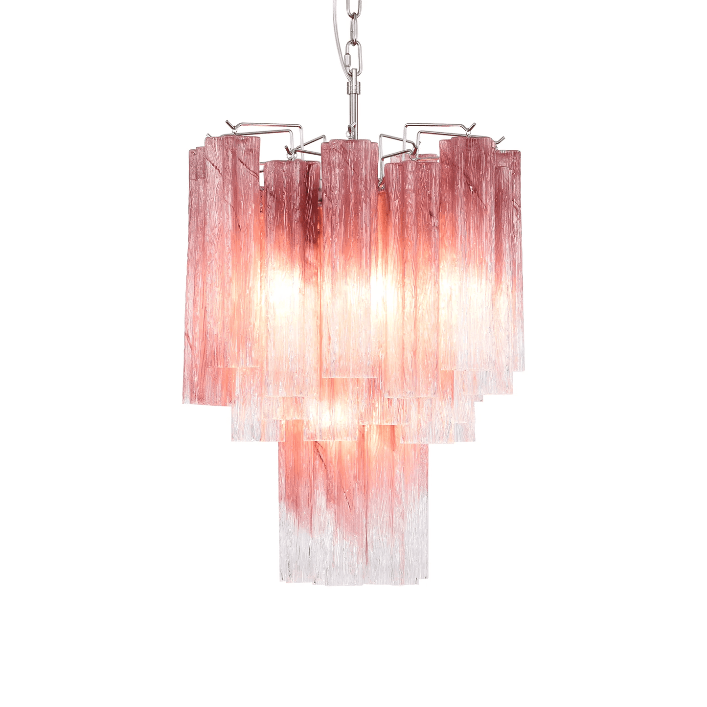Elegant Rosata Glass Chandelier - Crystal Accents & Adjustable Height