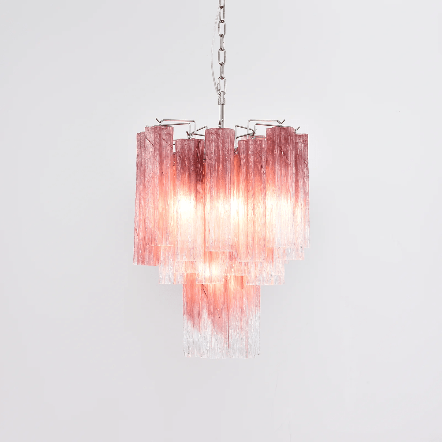 Elegant Rosata Glass Chandelier - Crystal Accents & Adjustable Height