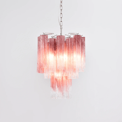Elegant Rosata Glass Chandelier - Crystal Accents & Adjustable Height
