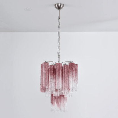 Elegant Rosata Glass Chandelier - Crystal Accents & Adjustable Height