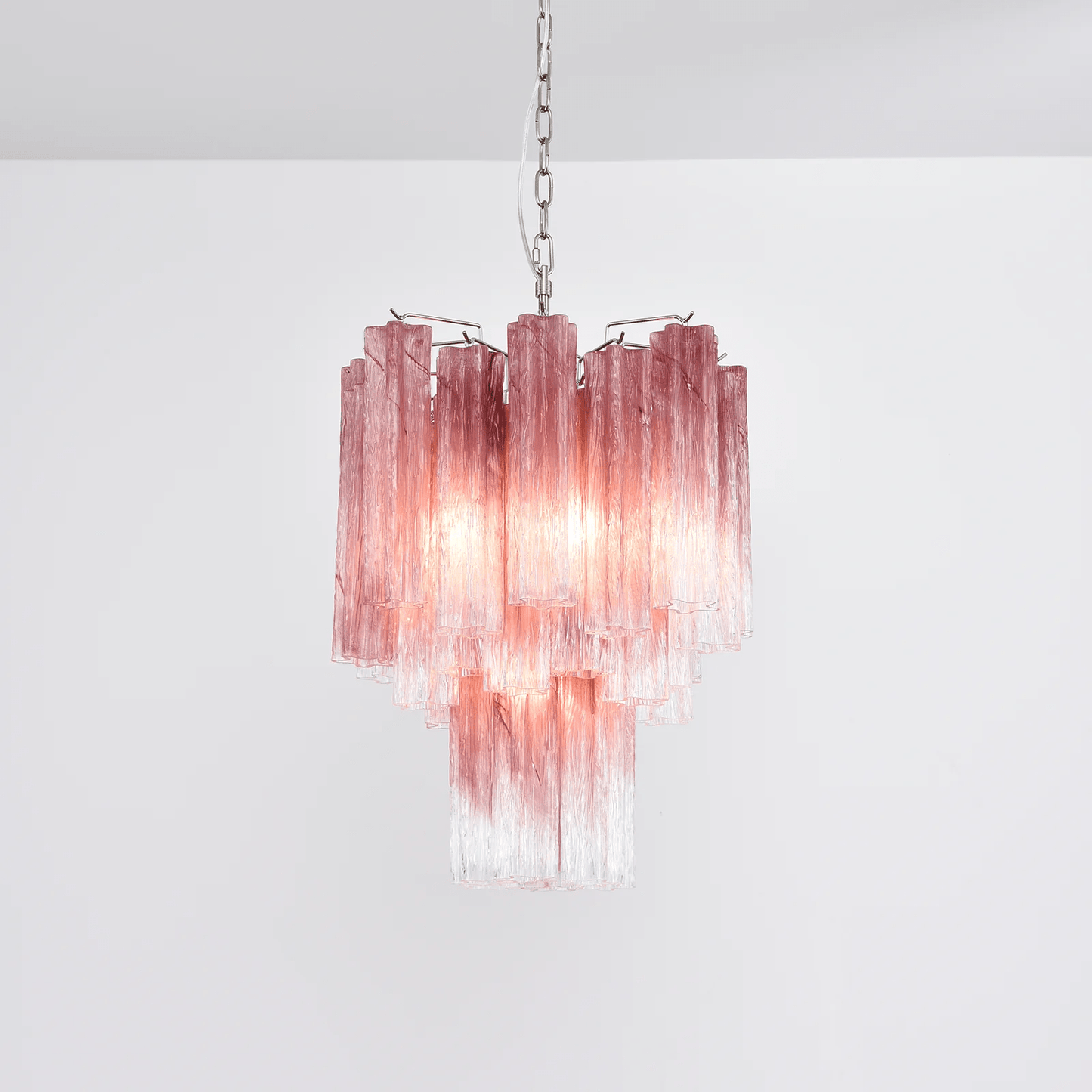 Elegant Rosata Glass Chandelier - Crystal Accents & Adjustable Height