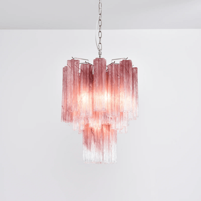 Elegant Rosata Glass Chandelier - Crystal Accents & Adjustable Height