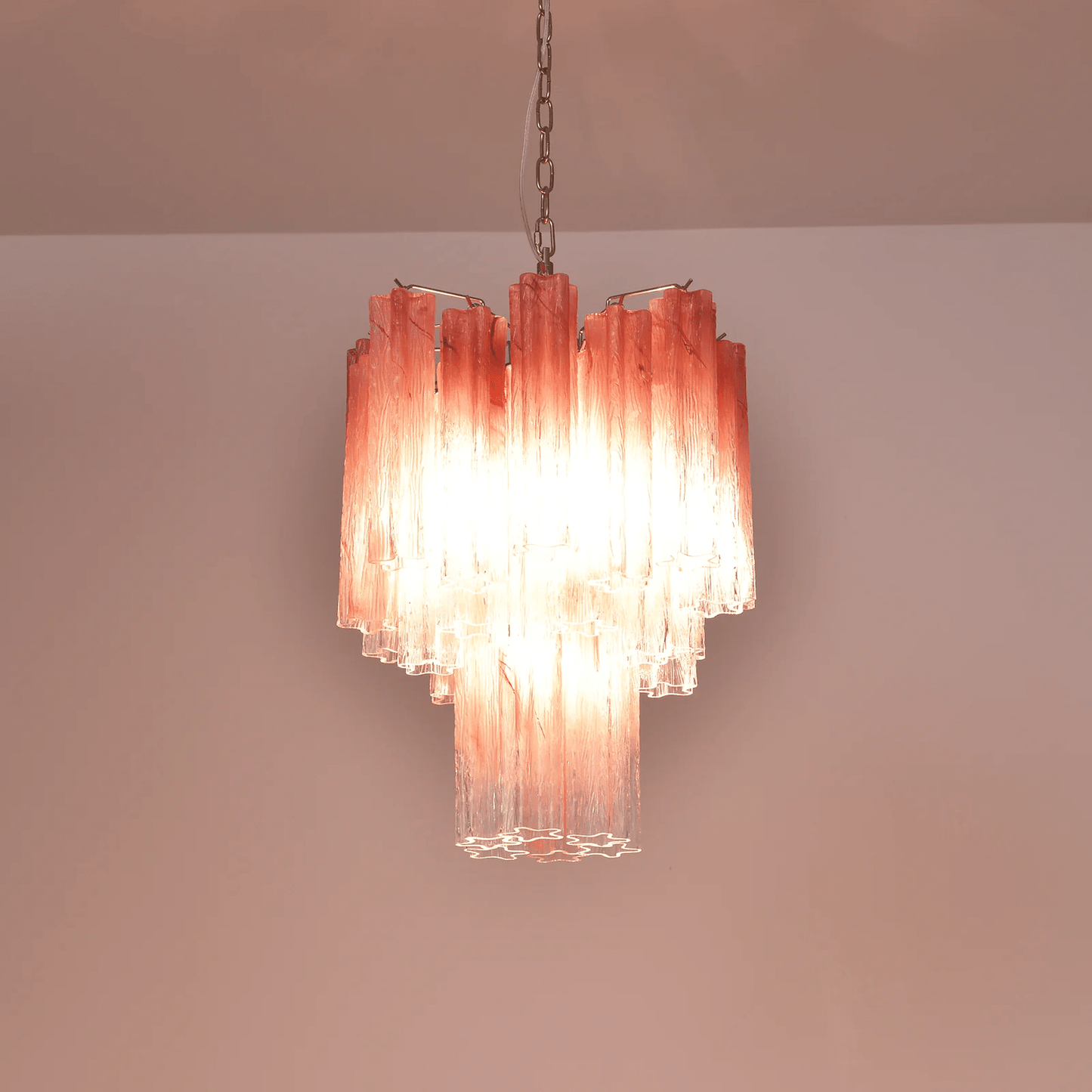 Elegant Rosata Glass Chandelier - Crystal Accents & Adjustable Height