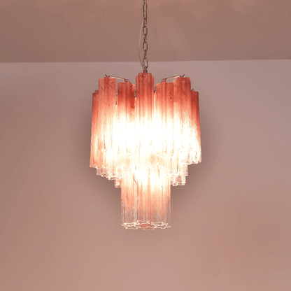Elegant Rosata Glass Chandelier - Crystal Accents & Adjustable Height