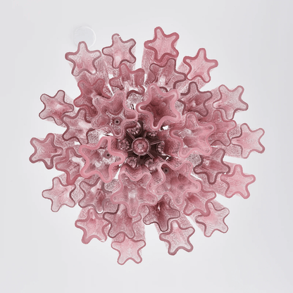 Elegant Rosata Glass Chandelier - Crystal Accents & Adjustable Height