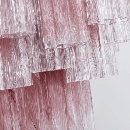 Elegant Rosata Glass Chandelier - Crystal Accents & Adjustable Height