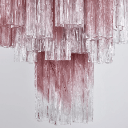 Elegant Rosata Glass Chandelier - Crystal Accents & Adjustable Height