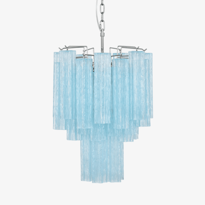 Azzura Modern Glass Chandelier with Adjustable Height and LED Lighting