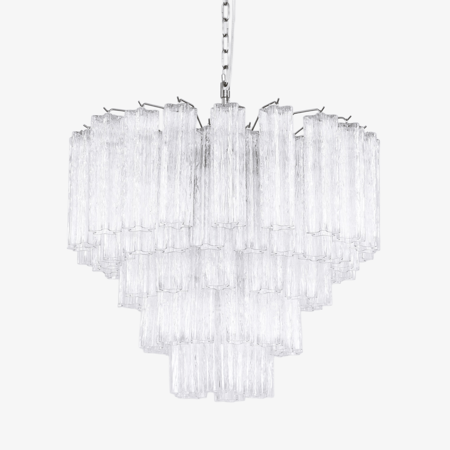 Lucente Glass Chandelier - Elegant Design with Adjustable Height & LED